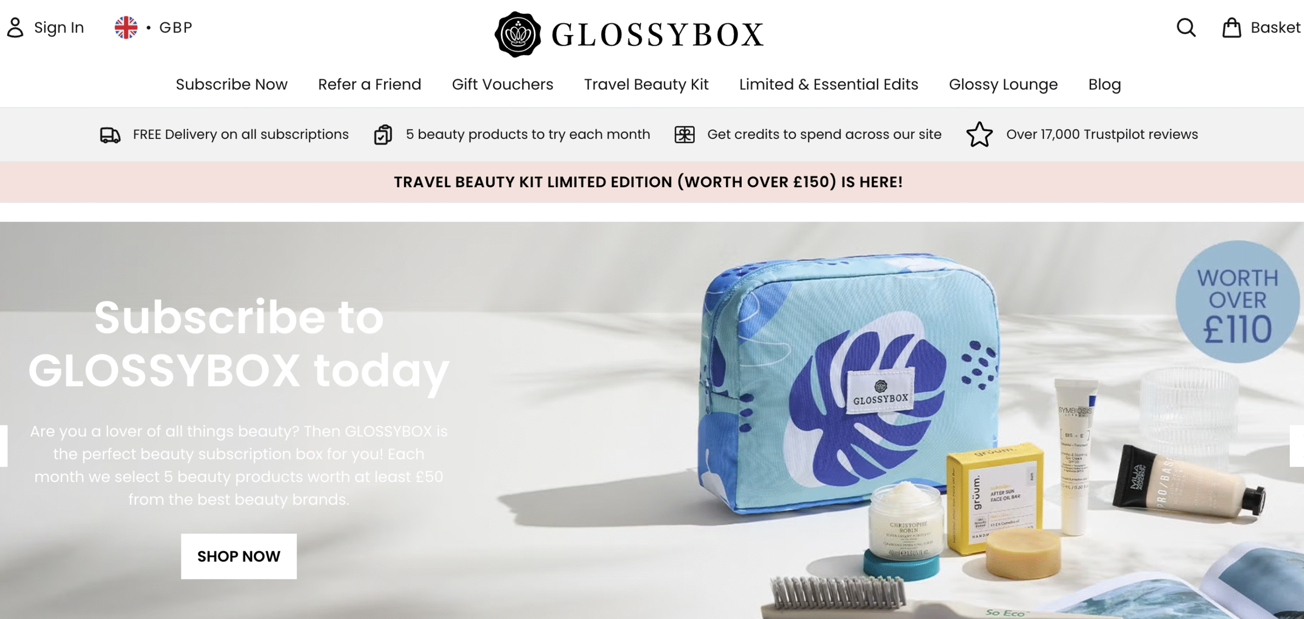 Glossybox Box Boho